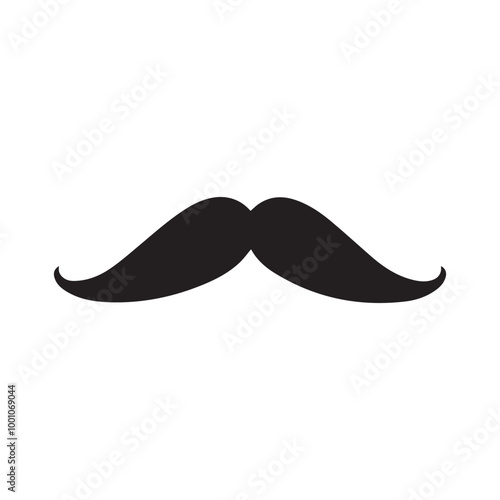 Moustache Silhouette Design - mustache Vector illustration in black
