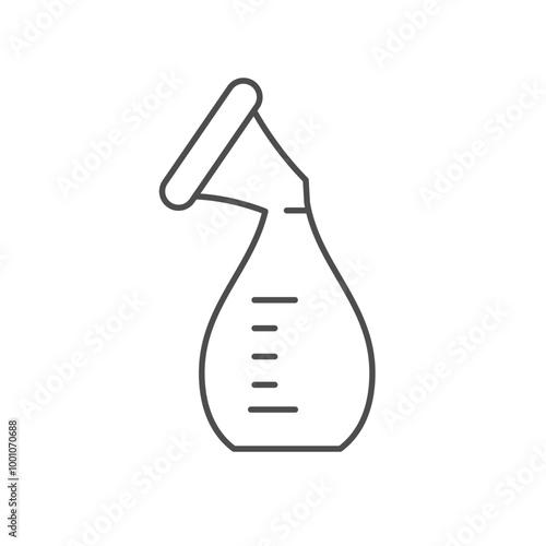 Manual breast pump line icon