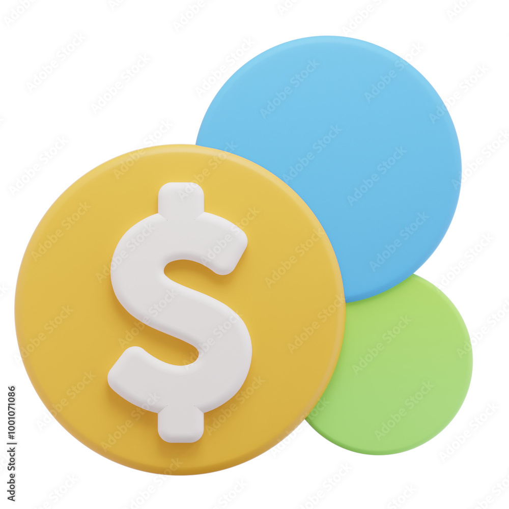 Cash 3D Illustration Cash 3D Illustration
