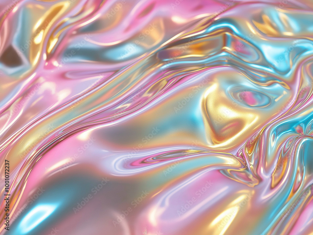 Obraz premium Super Metallic Pastel Shimmer Liquid Background