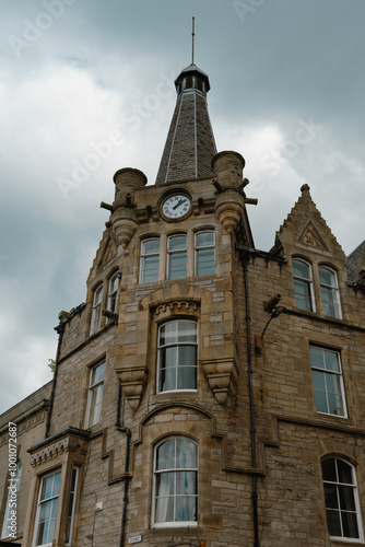 Beautiful old typical house in Leith, Edinburgh, Scotland, United Kingdom. 