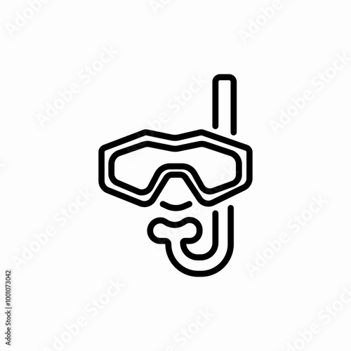 diving mask icon sign vector