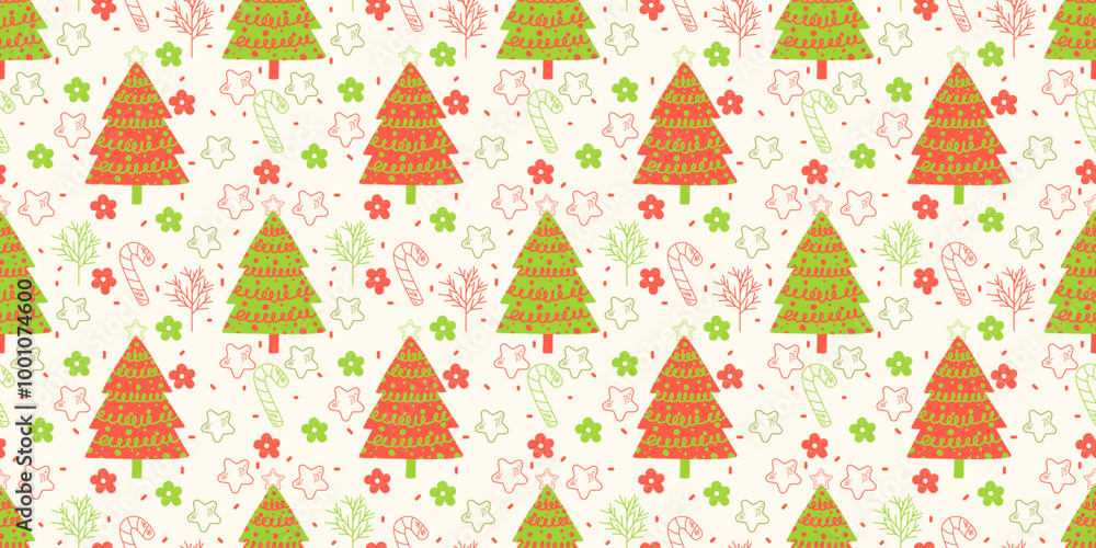 Christmas seamless pattern with snowman, christmas trees, stars and snowflakes. Christmas design for fabric, cotton, wallpaper, gift wrap, backgrounds. Christmas seamless pattern with snowman, christmas trees, stars and snowflakes. Christmas design for fabric, cotton, wallpaper, gift wrap, backgrounds.