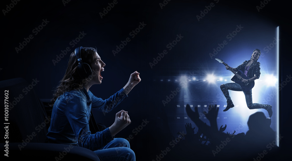 Music concert live as streaming video on internet Music concert live as streaming video on internet