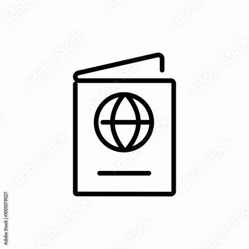 visa passport icon sign vector