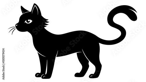 black silhouette of cat