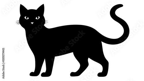 black silhouette of cat