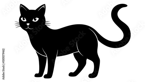 black silhouette of cat  