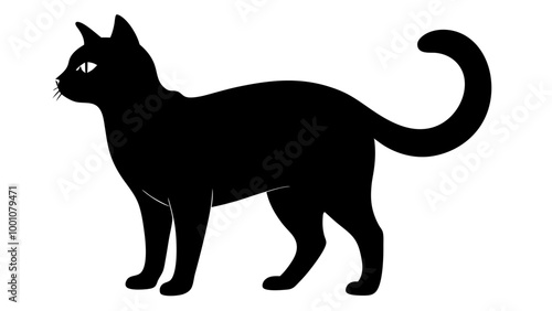 black silhouette of cat