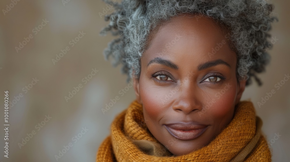A woman with a scarf wrapped around her face A woman with a scarf wrapped around her face