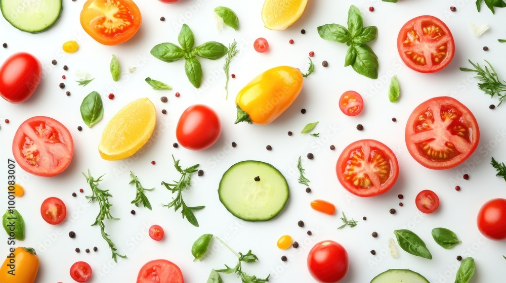 Colorful Food Pattern Colorful Food Pattern