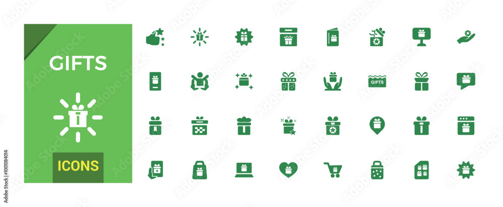 Set of gift filled icons, box, bow, surprise, glyph collection for web and ui. Filled icon pack, Solid icon set. Vector illustration. Set of gift filled icons, box, bow, surprise, glyph collection for web and ui. Filled icon pack, Solid icon set. Vector illustration.