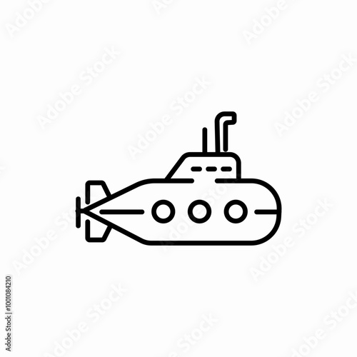 deep submarine icon sign vector
