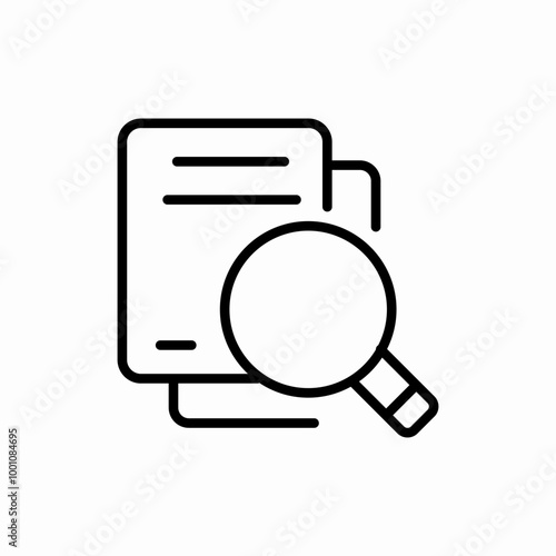 search document icon sign vector