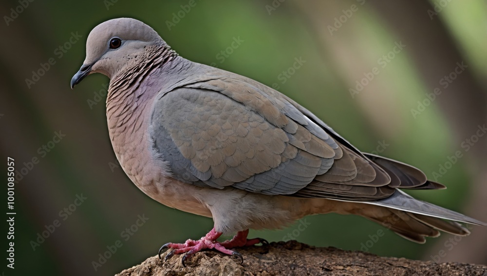 Fototapeta premium A wild pigeon is sitting on a tree