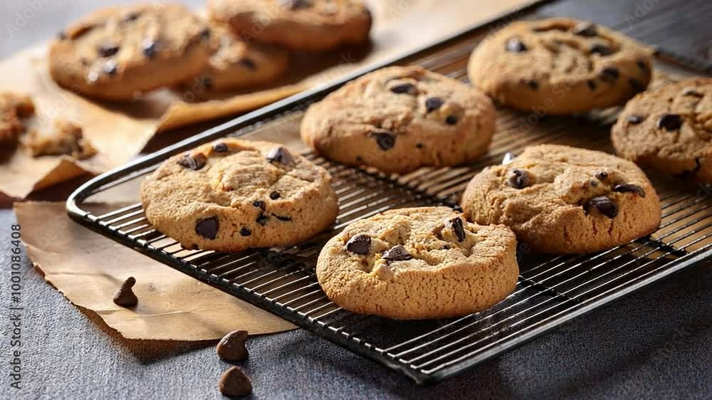 freshly made chocolate chip cookies. freshly made chocolate chip cookies.