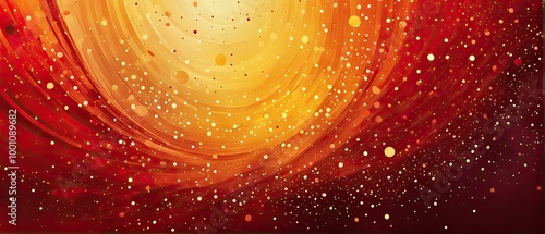 Abstract Golden Swirl with Sparks