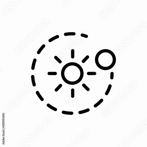 circle orbit icon sign vector