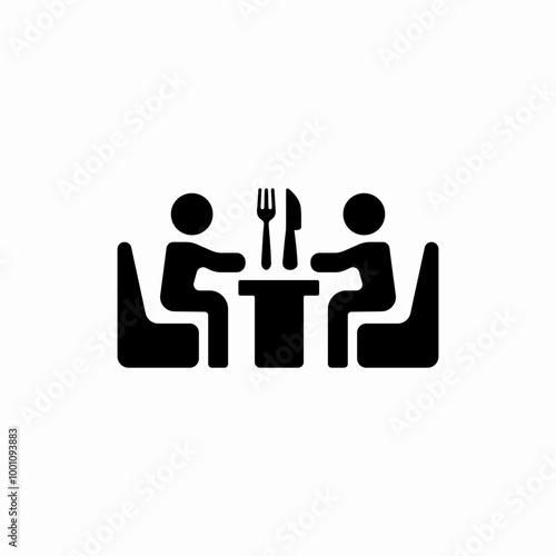 dining time icon sign vector