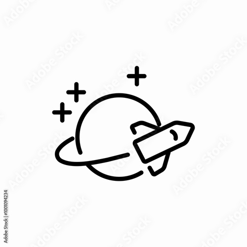 space travel icon sign vector