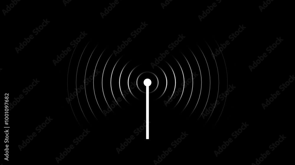 technology wireless signal icon white color animation. technology background. technology wireless signal icon white color animation. technology background.