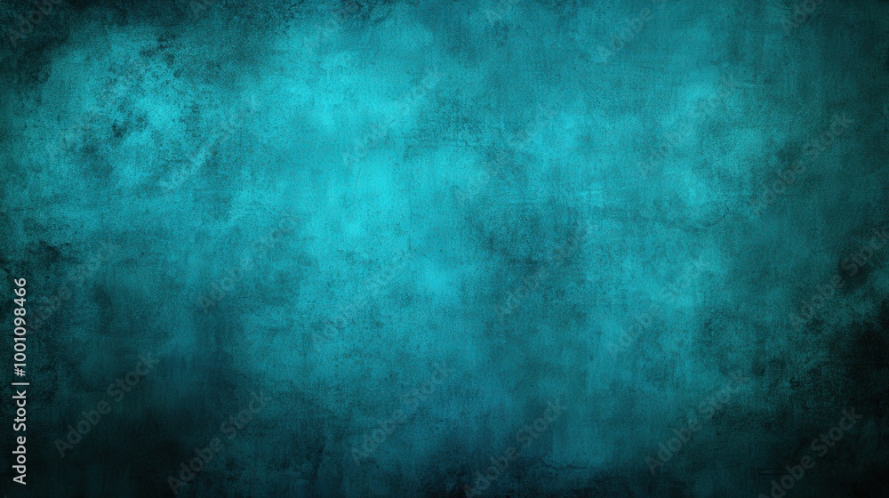 Fototapeta premium Dark Teal Background with Vignette Texture