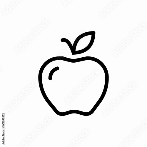 apple fruit icon sign vector
