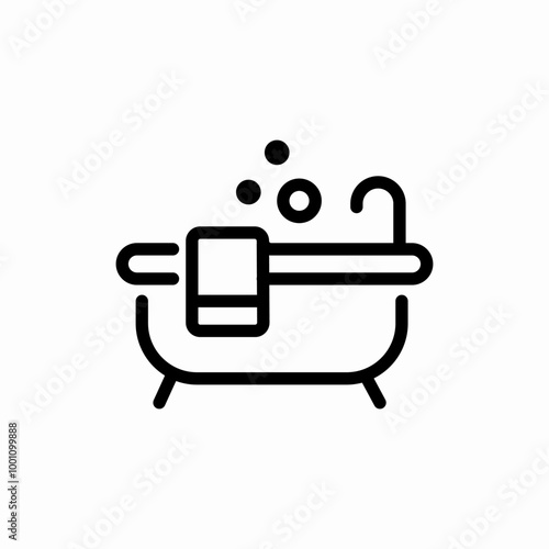bath tub icon sign vector
