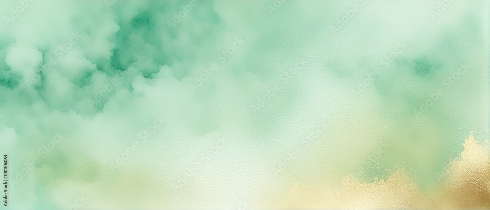 Abstract Green and Gold Watercolor Background Abstract Green and Gold Watercolor Background