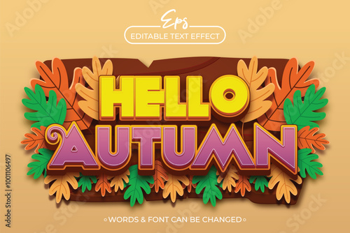 a poster for the autumn season with the words  hello autumn font  on it.