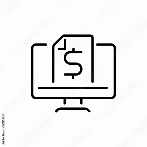 financial information icon sign vector