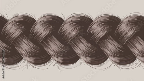 Close-up of an intricate braid with delicate highlights and texture.
