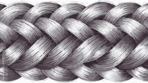 Close-up of an intricate braid with delicate highlights and texture.