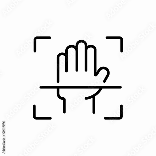 hand scan icon sign vector