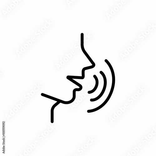 human voice recognition icon sign vector