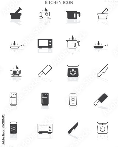 kitchen icon, grocery icon, kitchen , Dish plate, Food bowl and Cooking utensils set. Tableware line icons. Fork, spoon and knife cutlery line icons. Grill pan, dish washer and dish
