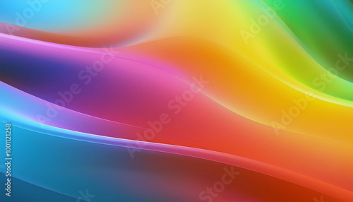 Abstract Rainbow Swirls Background