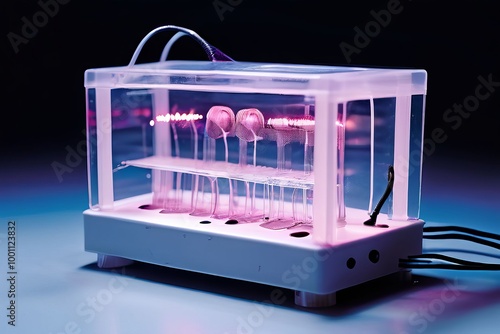  gel electrophoresis a gel electrophoresis apparatus with a powe photo