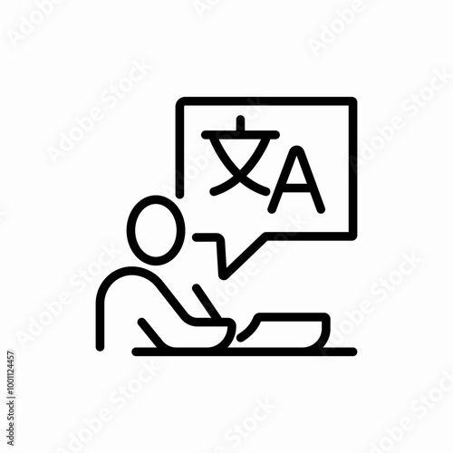 language write translate icon sign vector