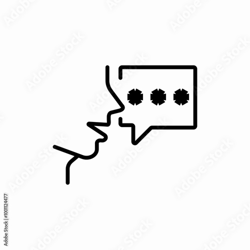 human speak icon sign vector