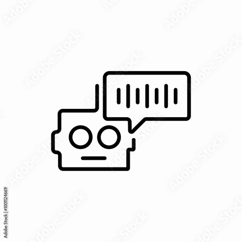robot voive message icon sign vector