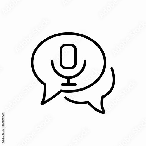 voice message bubble icon sign vector