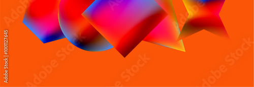 Fluid color geometric shapes abstract background. Vector Illustration For Wallpaper, Banner, Background, Card, Book Illustration, landing page