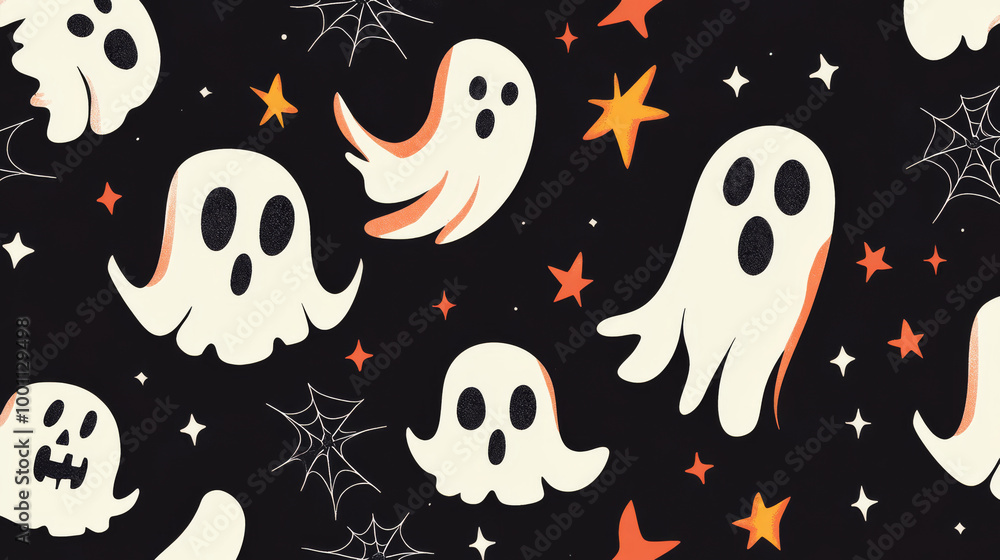 A fun, repeating pattern perfect for celebrating Halloween. A fun, repeating pattern perfect for celebrating Halloween.