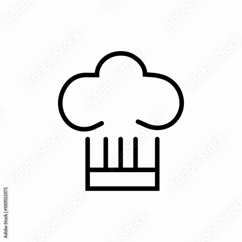 baker hat icon sign vector