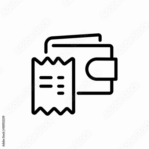 bill wallet icon sign vector