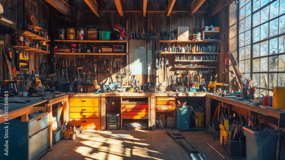 Organized Workshop Interior Organized Workshop Interior