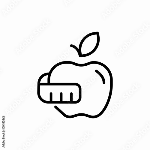 healty care weight loss icon sign vector