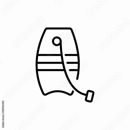 body boarding icon sign vector