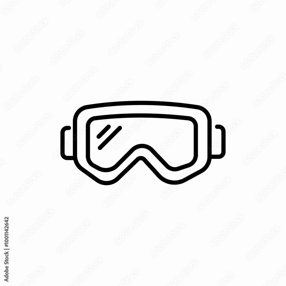 snow goggles icon sign vector snow goggles icon sign vector